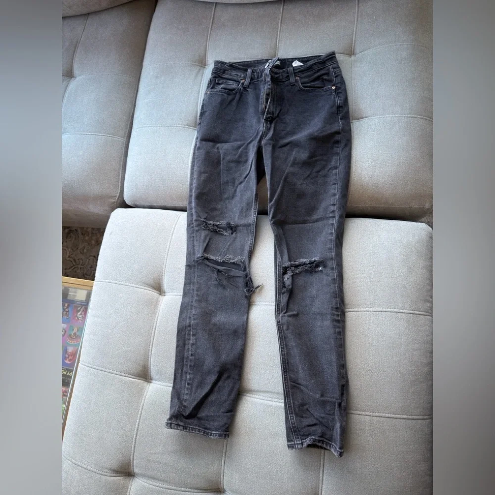 PAIGE Sarah High-Rise Slim Jeans size 27 in black